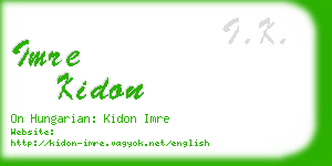 imre kidon business card